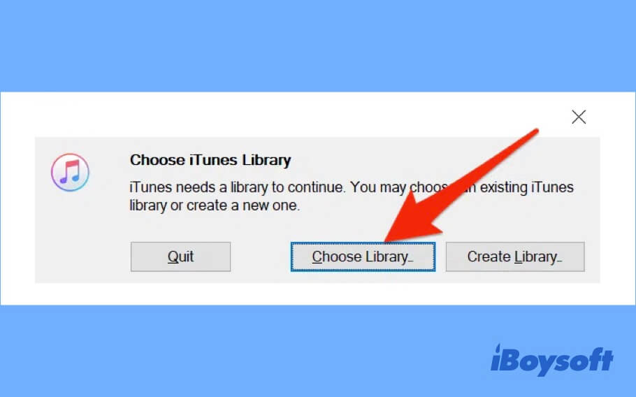 Elegir biblioteca de iTunes en una nueva computadora