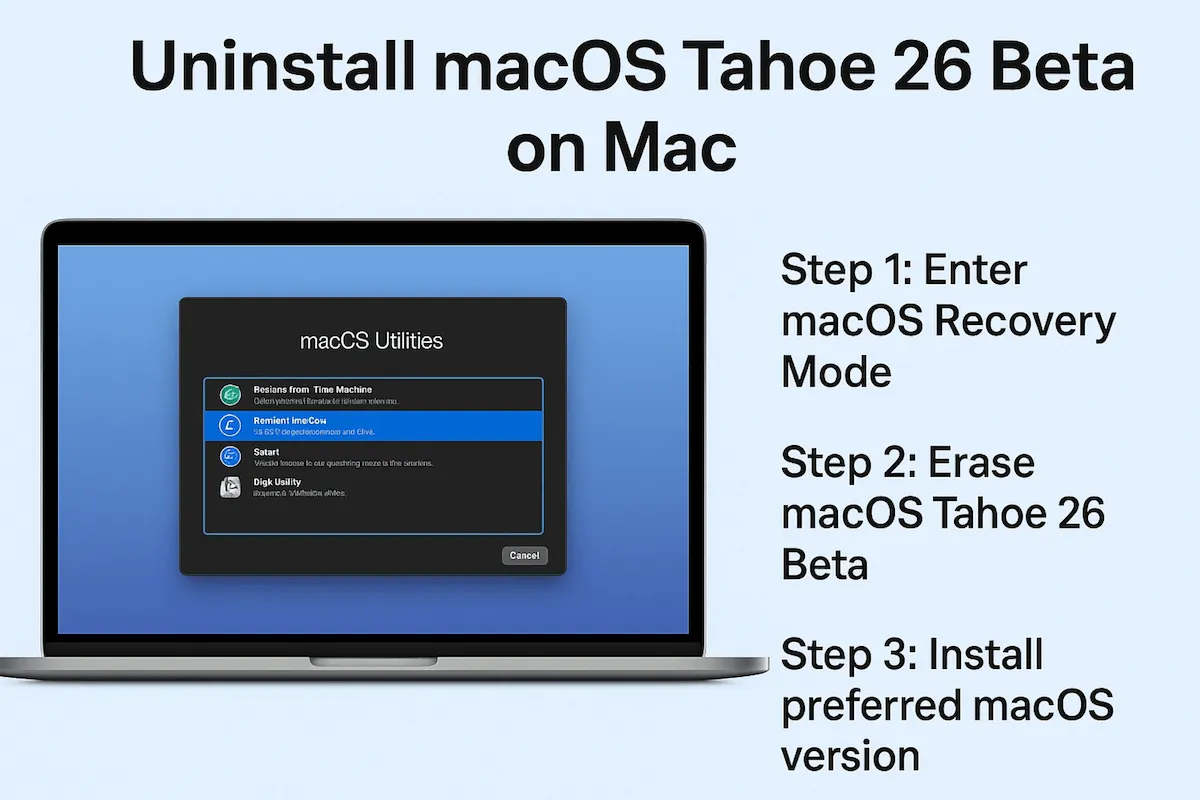 How to Remove macOS Tahoe Beta on Mac?
