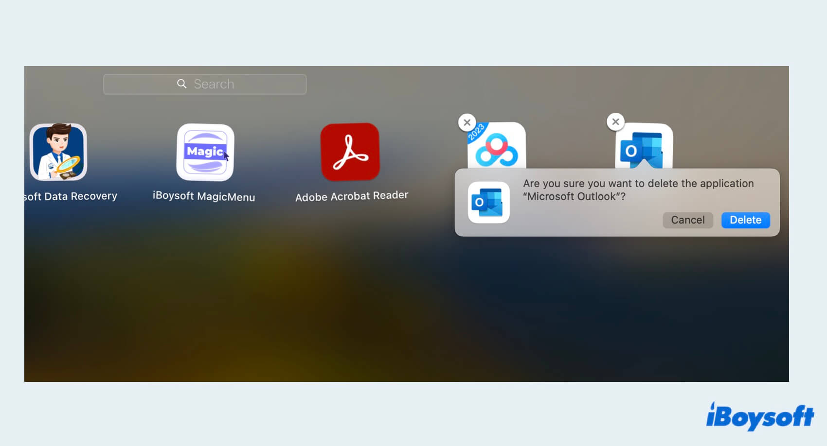Outlook auf Mac mit Launchpad deinstallieren