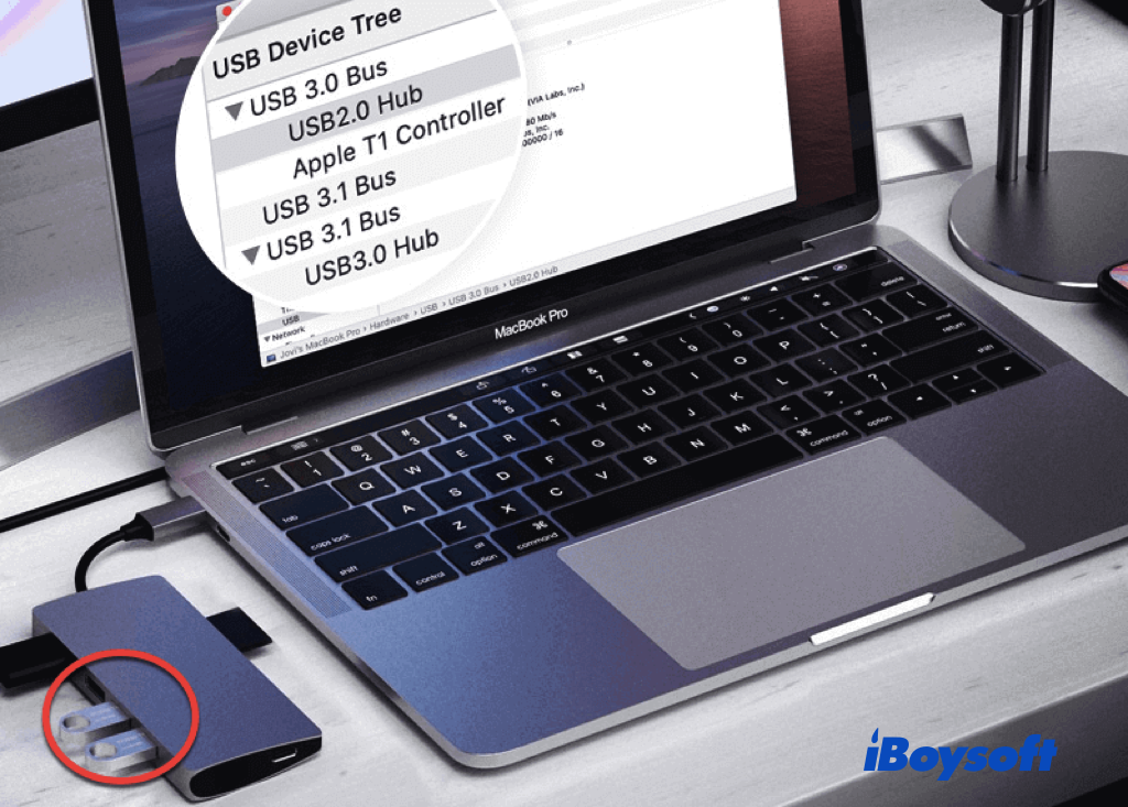 conectar usb a mac