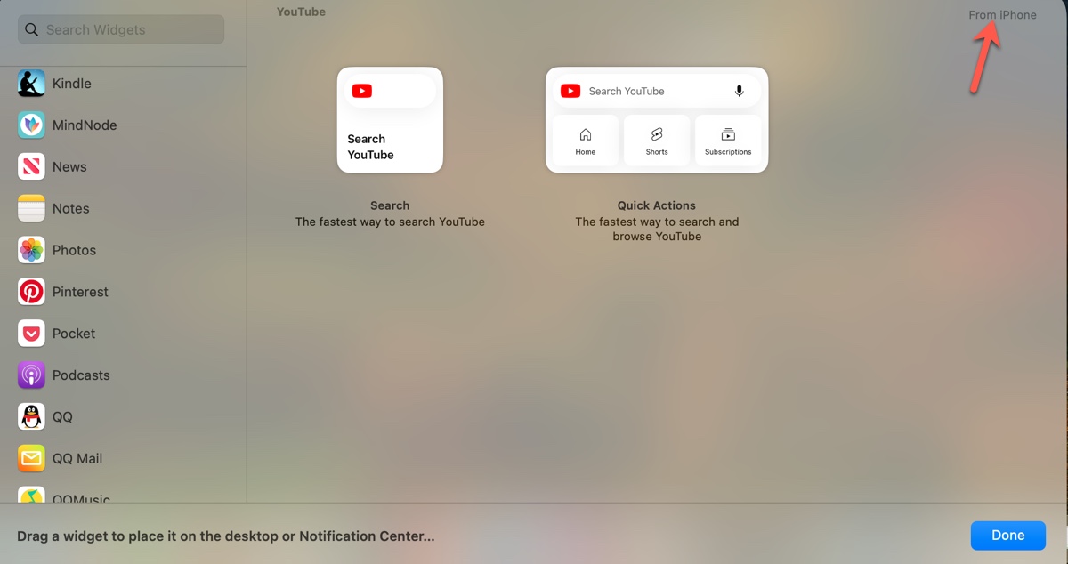 Überprüfen Sie iPhone-Widgets auf macOS Sonoma