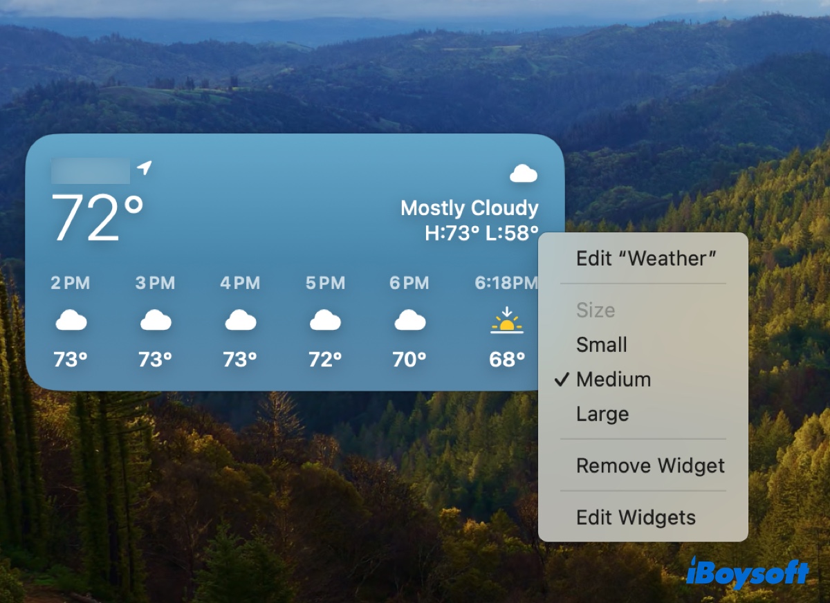 How to edit a widget on macOS Sonoma