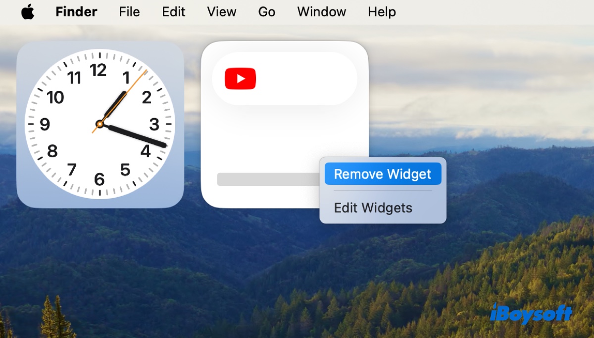 Remove desktop widgets on macOS Sonoma