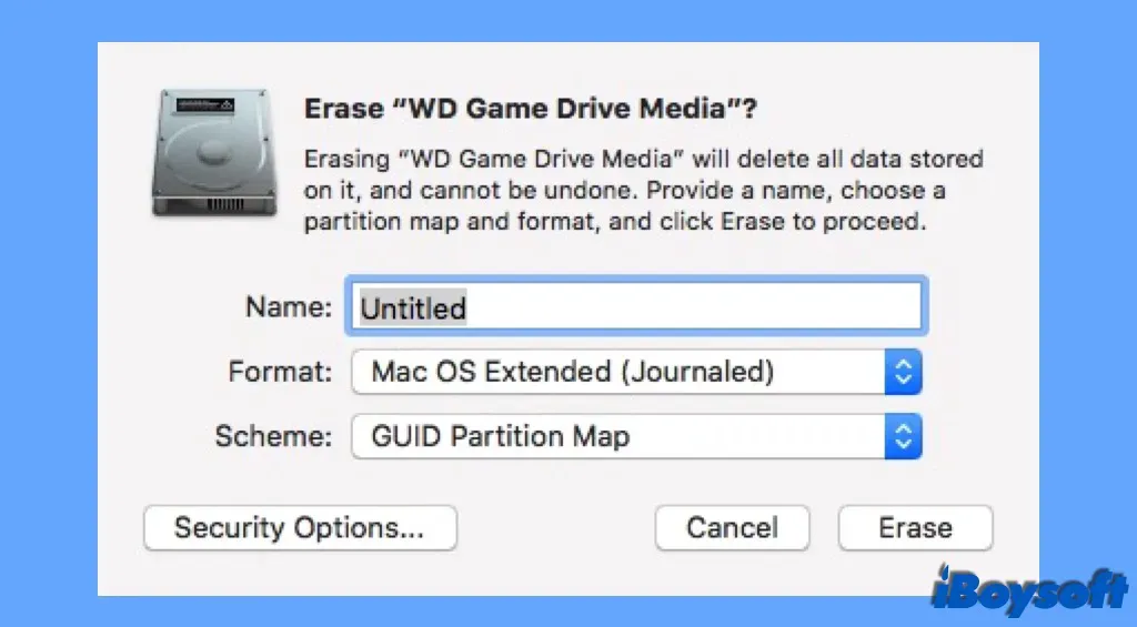 formate disco externo para Mac