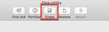 Erase external hard drive