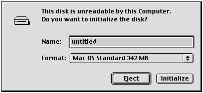O disco é ilegível por este computador