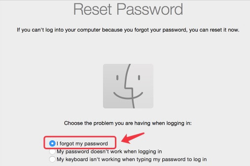 Mac でリセットパスワードアシスタントを使用