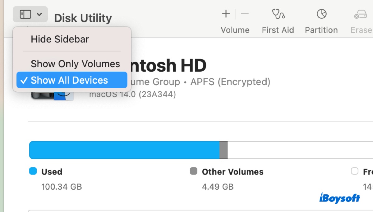 Show Fusion Drive in Disk Utility