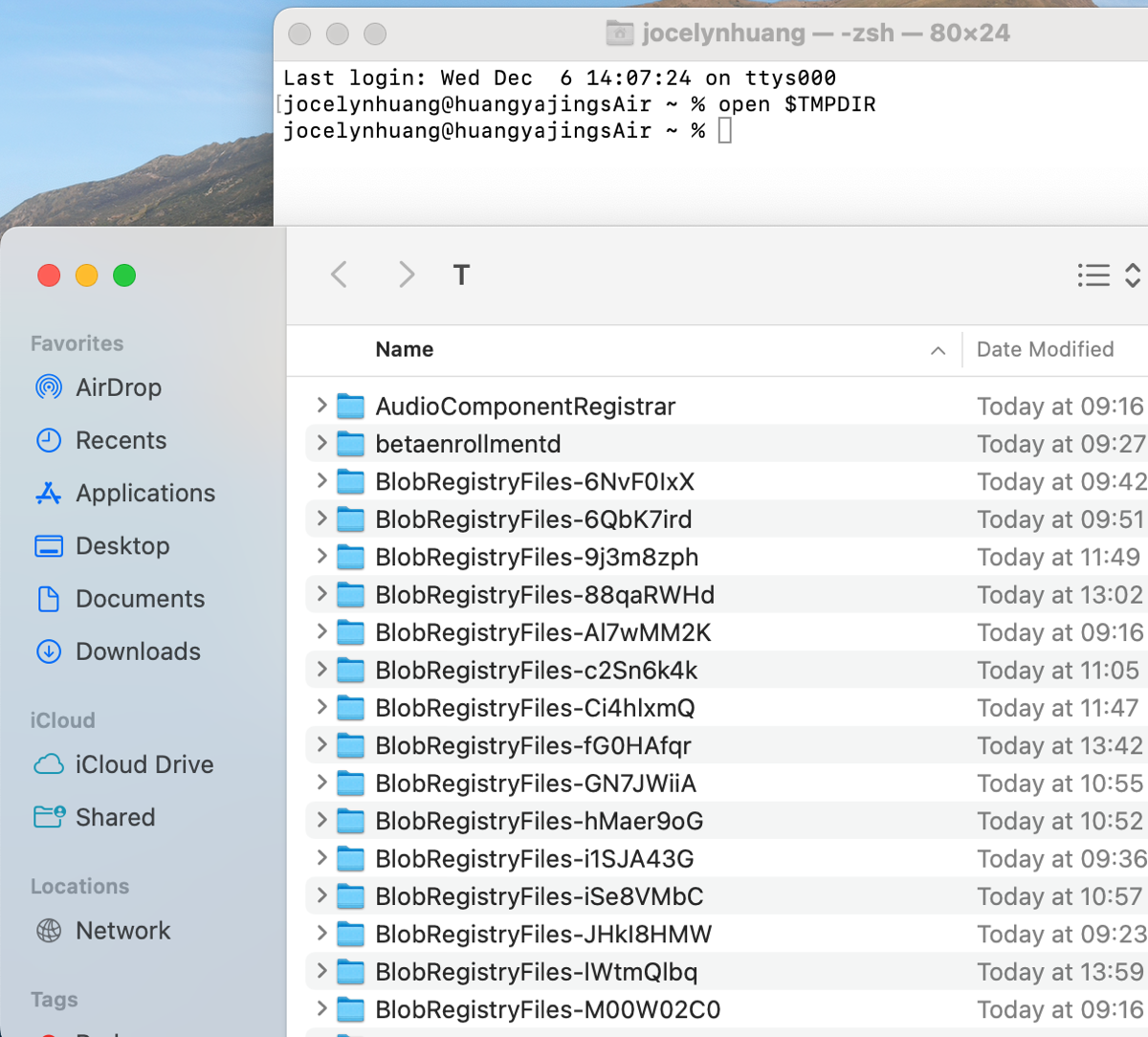 temporary folder mac