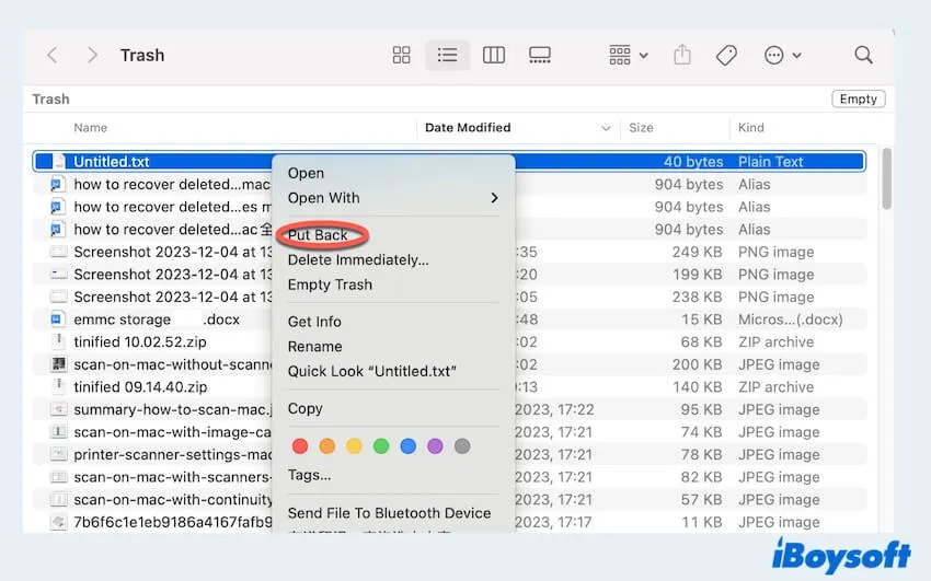 Recuperar Notas Adhesivas en Mac con Papelera de Mac
