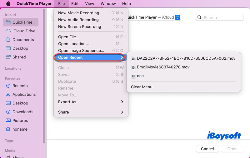 Comment récupérer les enregistrements QuickTime supprimés/perdus sur Mac