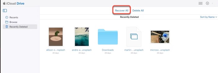 How to restore deleted files from iCloud Drive via iCloud Web