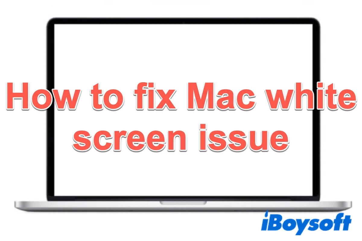 Mac stuck on a white screen