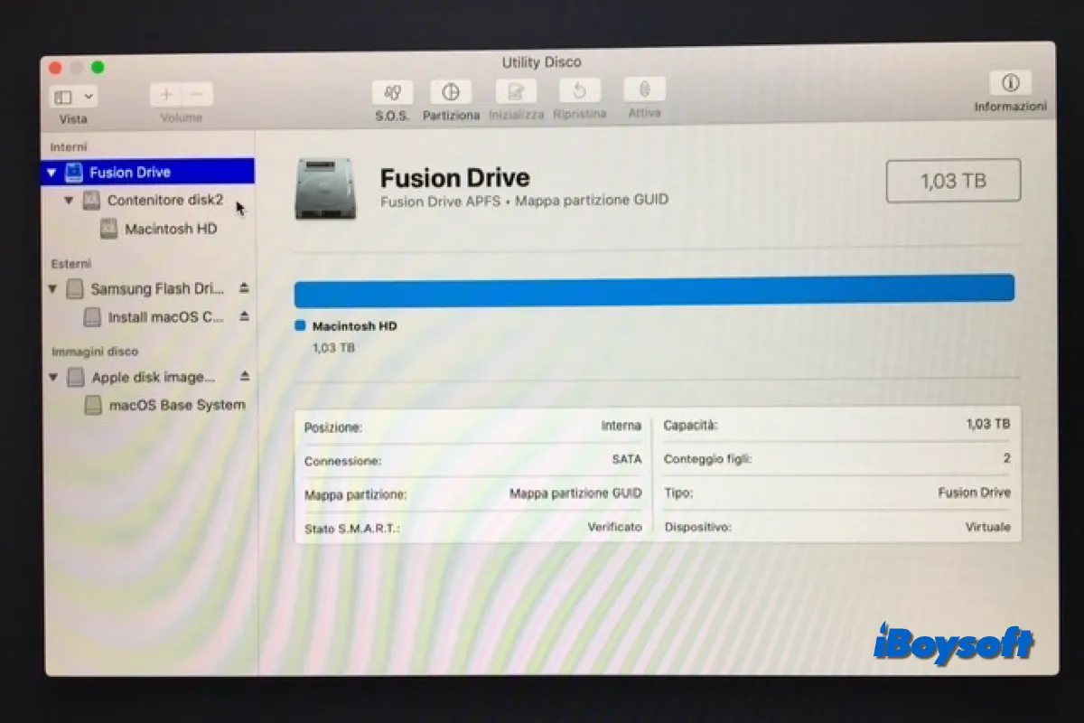 récupération de données du Fusion Drive