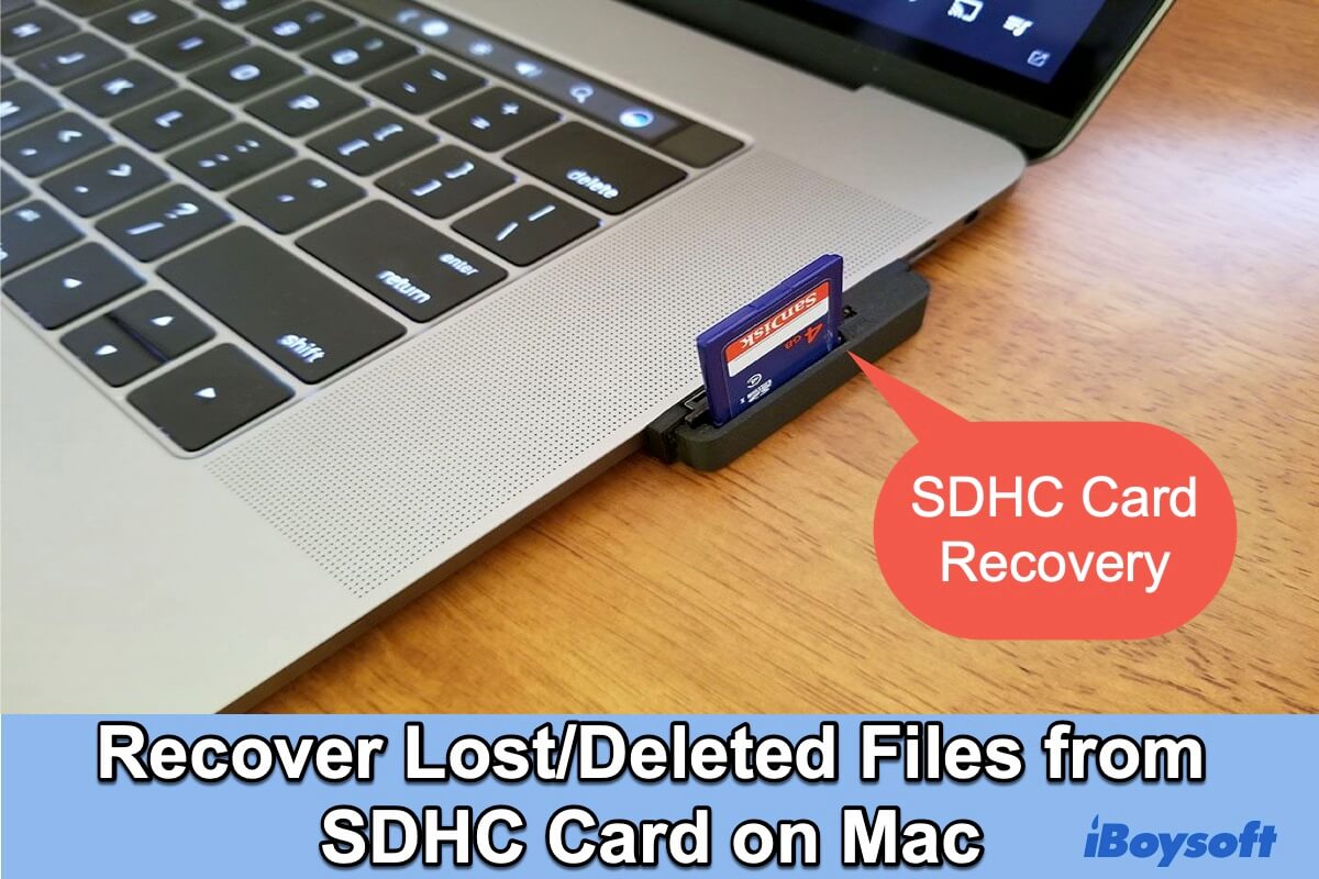 MacでのSDHCカードの回復