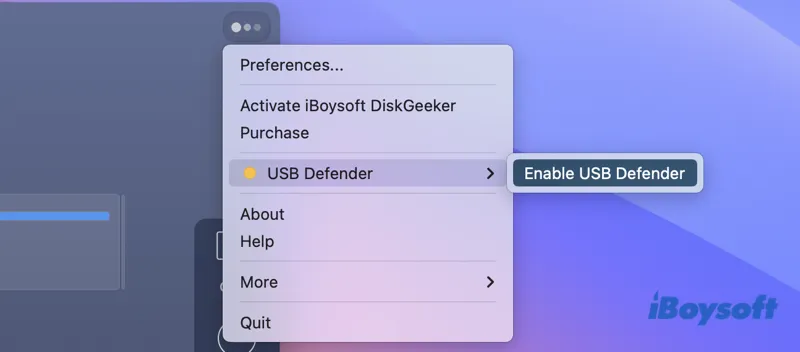 MacでUSBディフェンダーを有効化