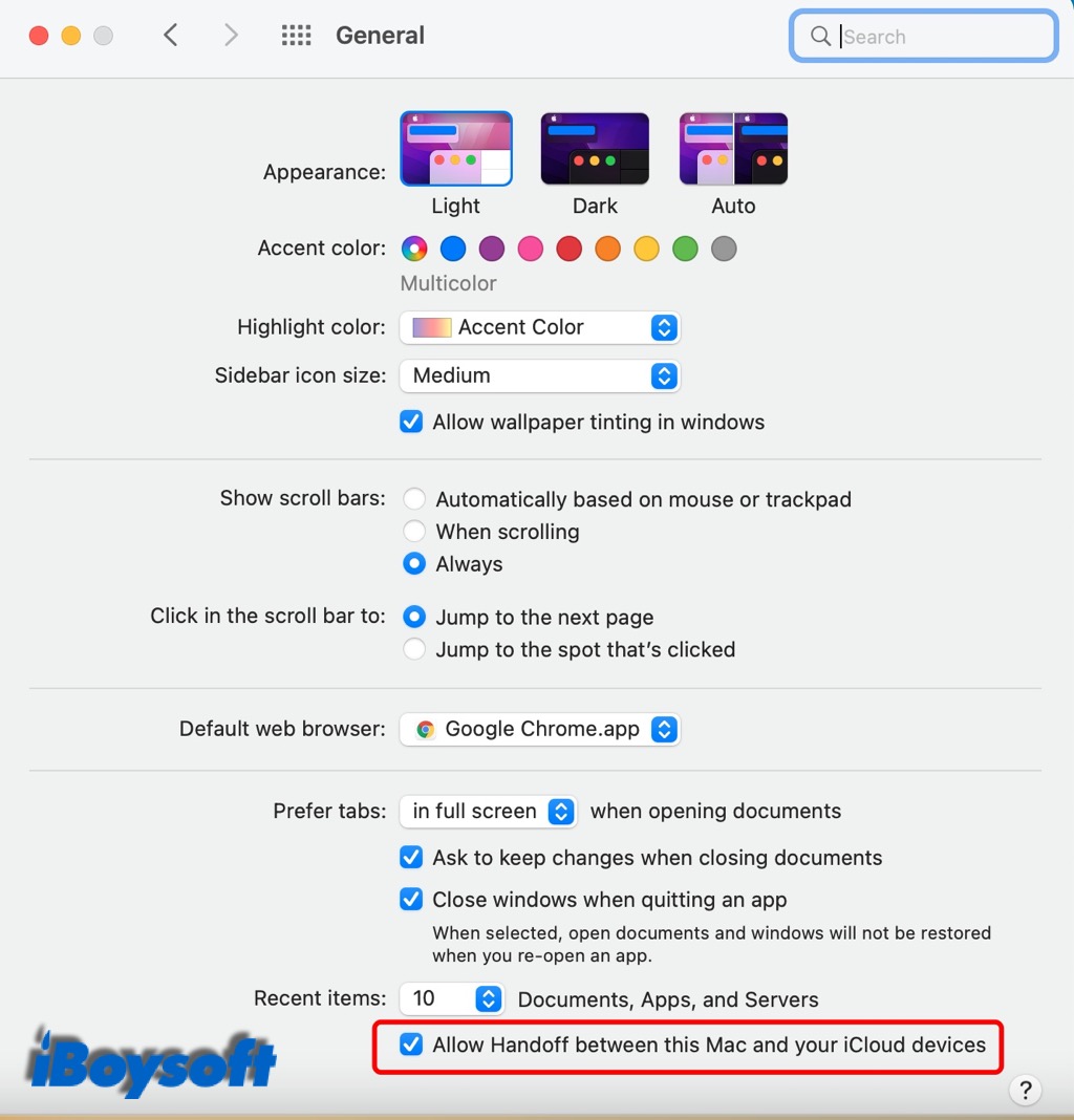 MacでHandoffを有効にする