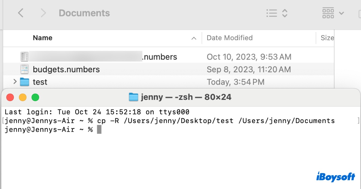 Wie man einen Ordner und dessen Inhalt im Terminal kopiert