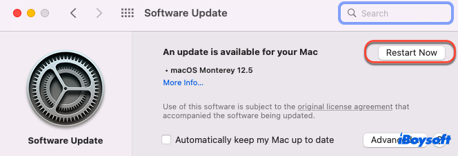 update the macOS version on Mac