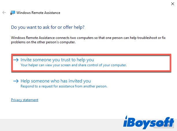 Create a Windows Remote Assistance invitation