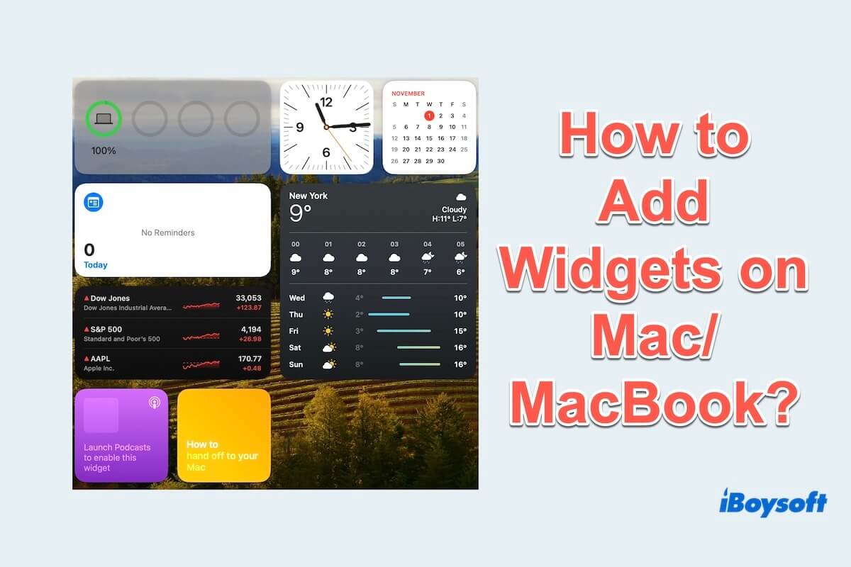 Wie man Widgets auf Mac oder MacBook hinzufügt