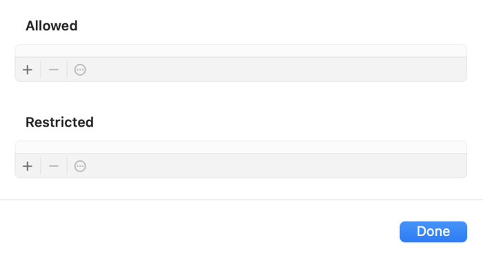 Create blacklist of websites on Mac