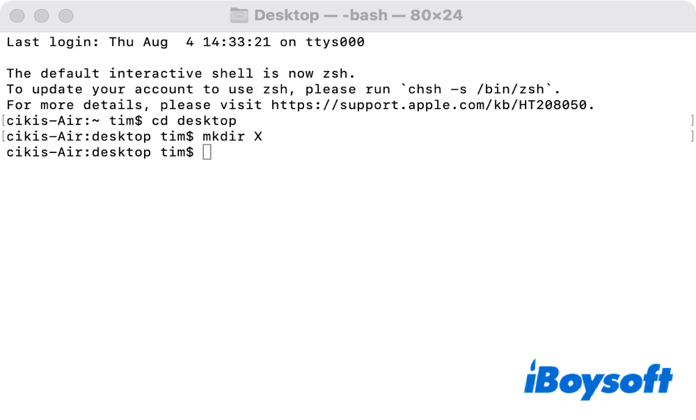 criar uma nova pasta com terminal