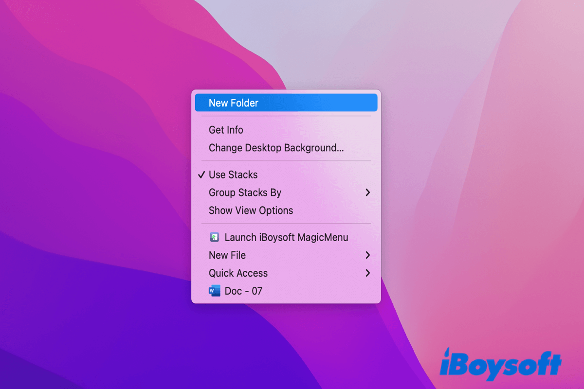 como criar nova pasta no mac