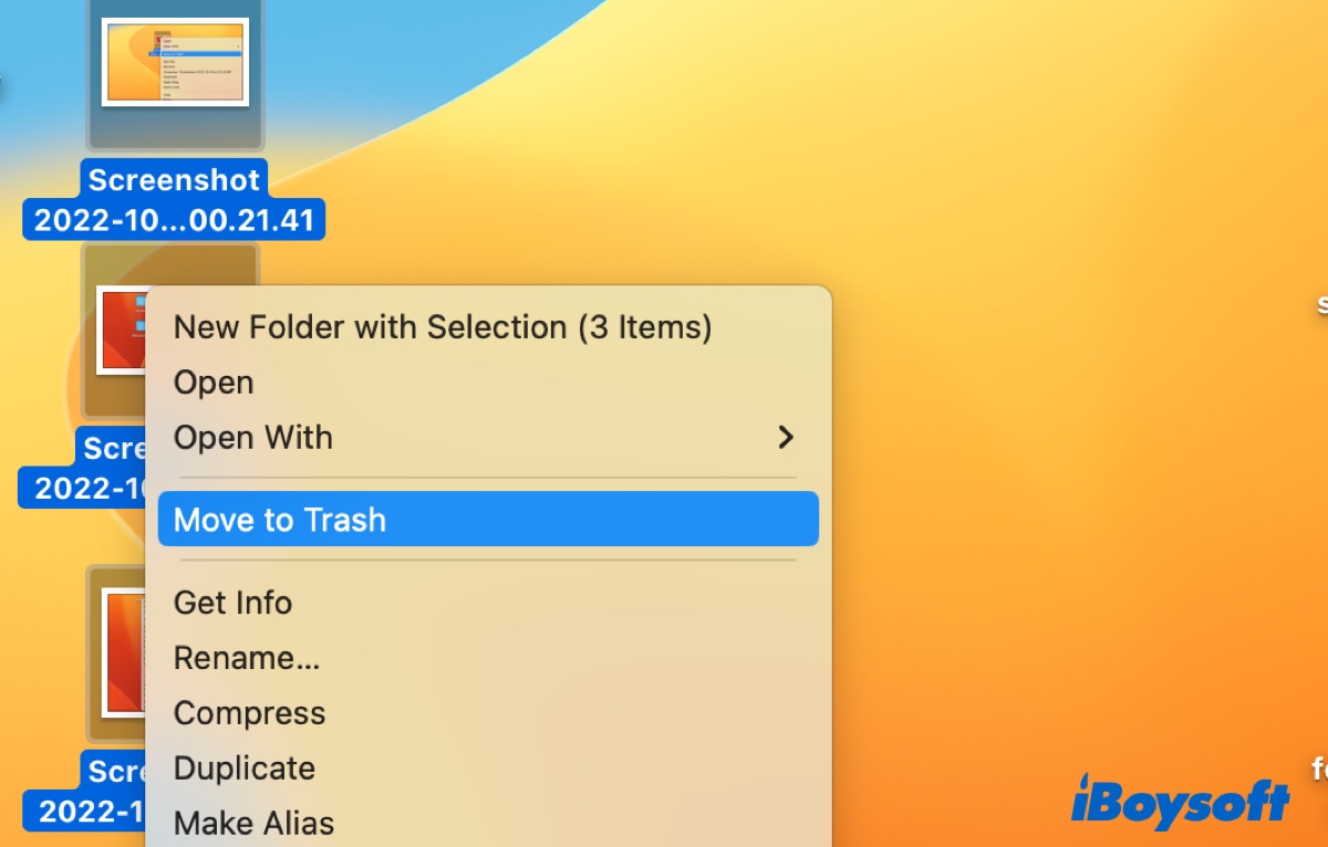 How to delete multiple screenshots on Mac