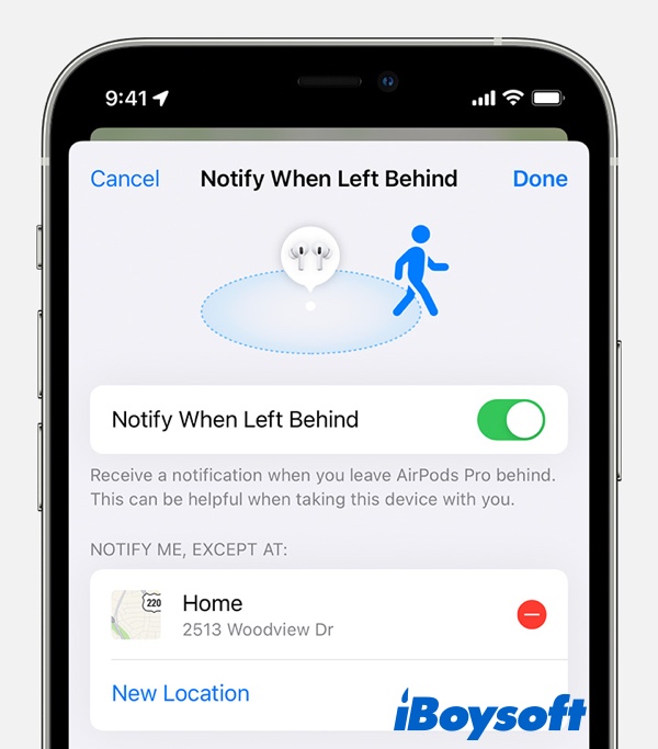 notify when you left behind your AirPods 3 AirPods Pro AirPods Max