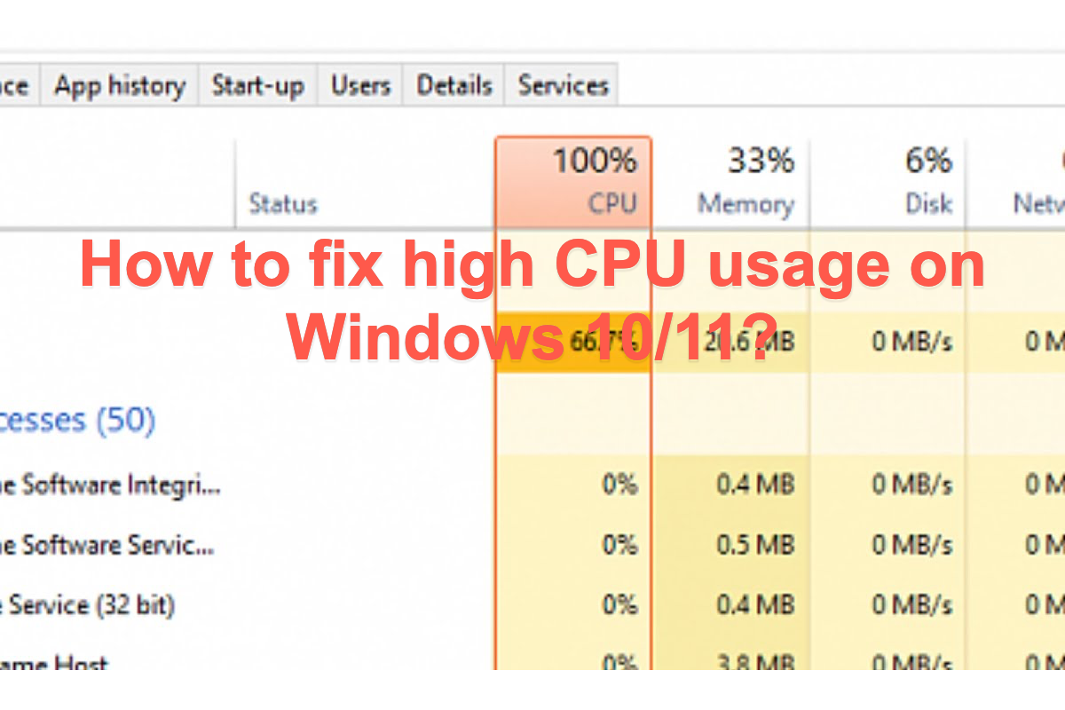 Wie behebt man hohe CPU-Auslastung auf Windows 10 und Windows 11