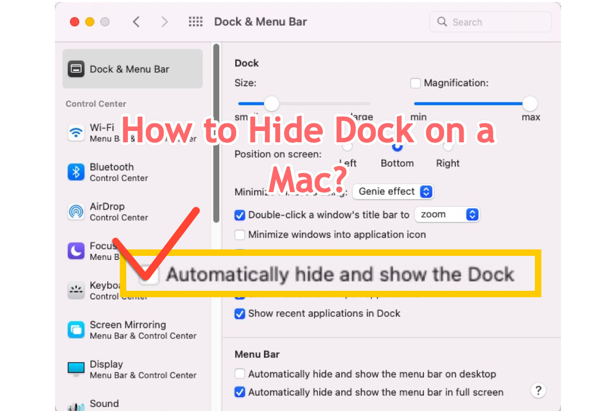 Comment Masquer le Dock sur un Mac