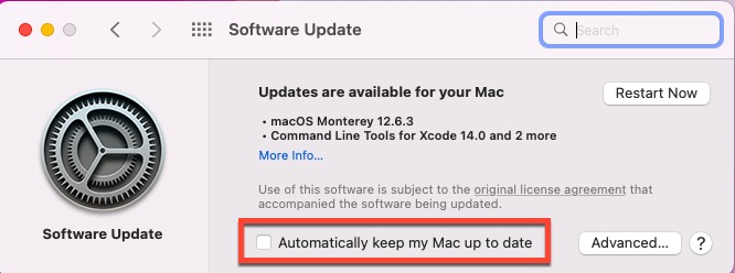 How to install a software update on Mac