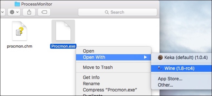 Open EXE files on Mac with Wine