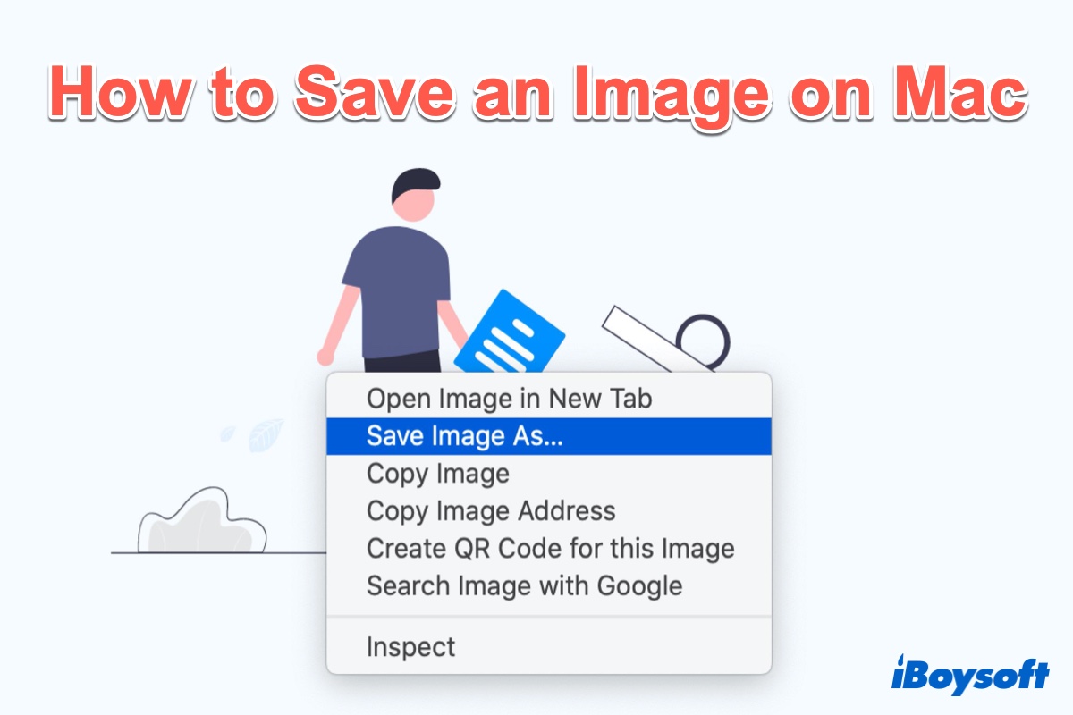 cómo guardar una imagen en Mac