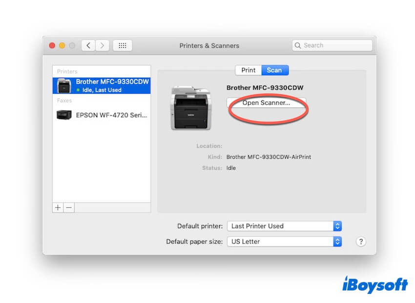 Mit einem Dokumenteneinzugsscanner auf Mac scannen
