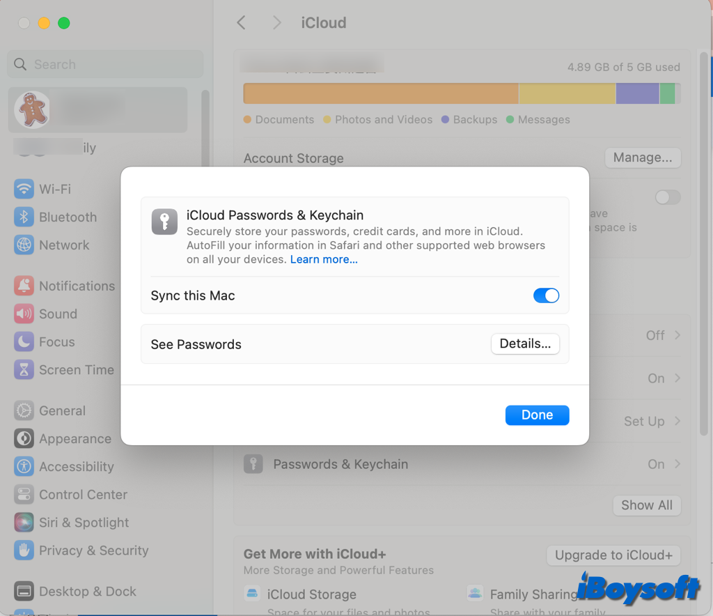 desactivar keychain en Mac