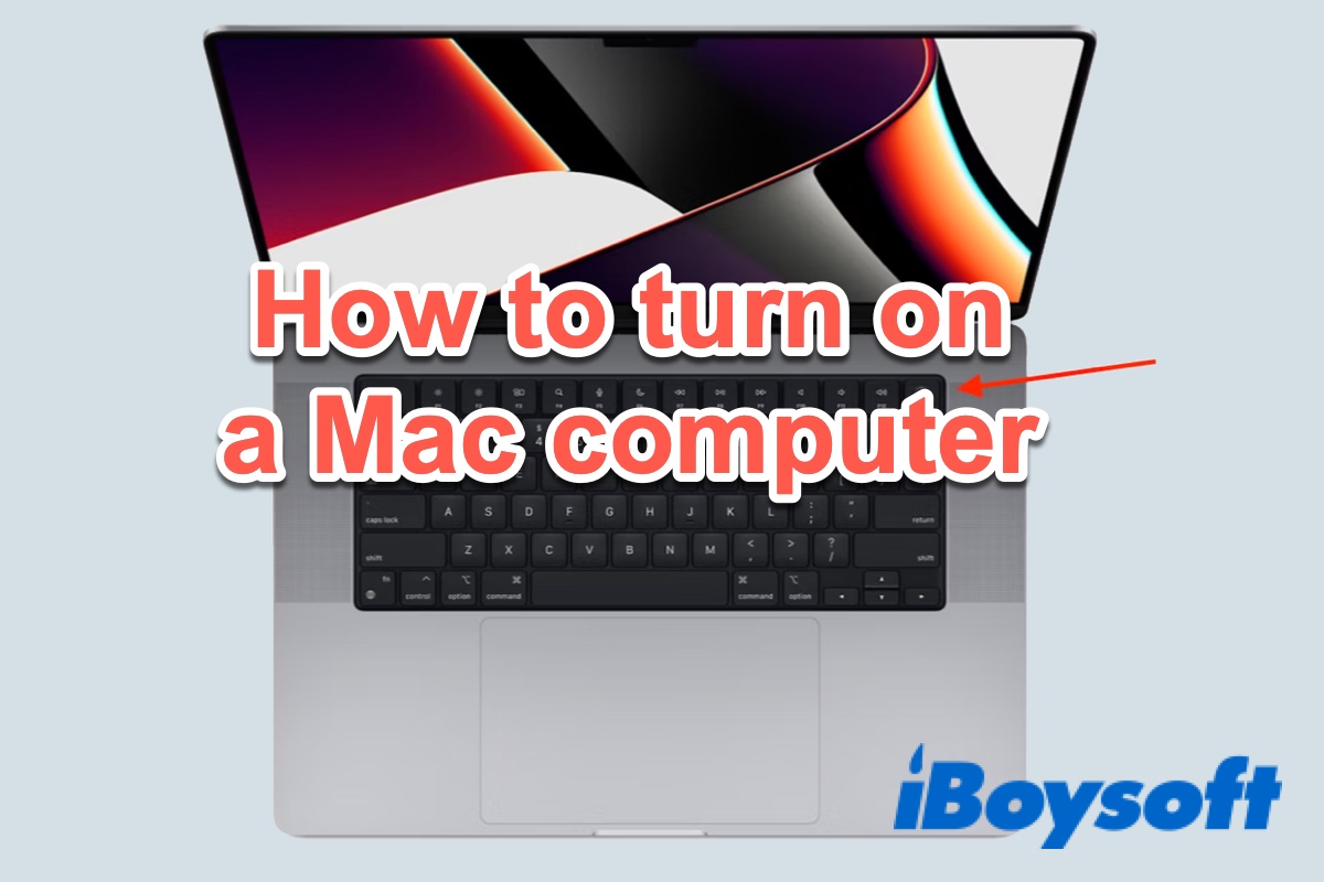 how to turn on a Mac