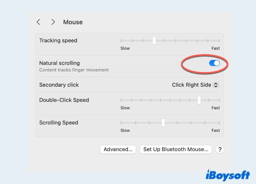adjust Mouse setting