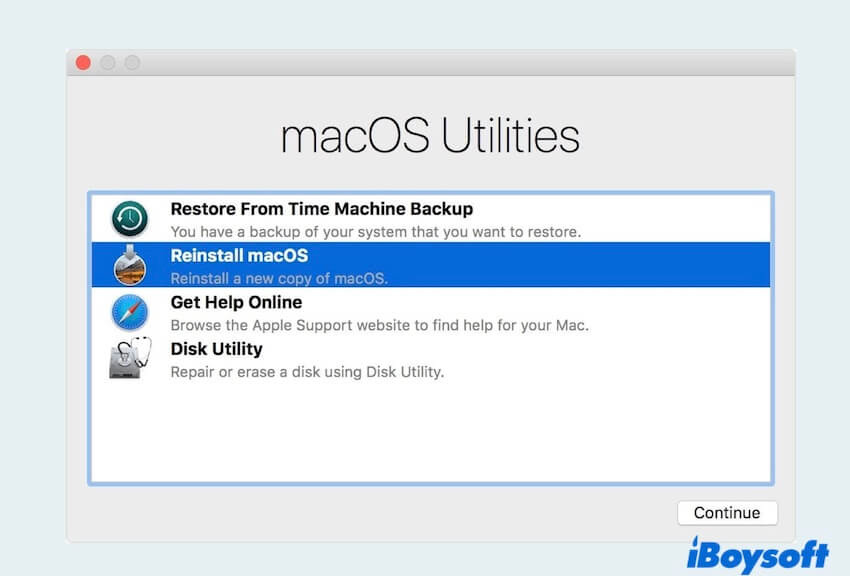 Réparation 10 réinstaller macOS
