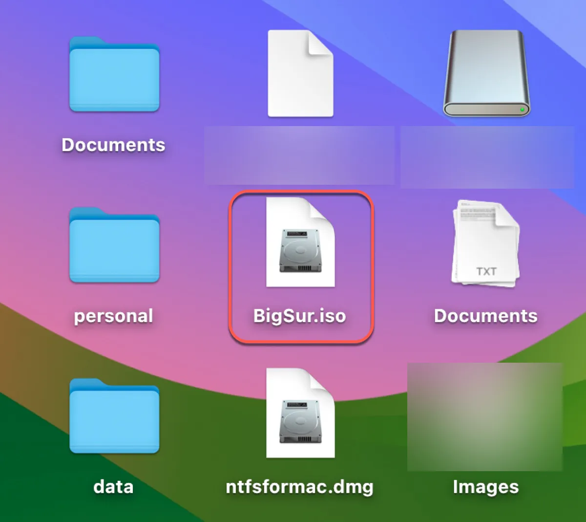 Le fichier ISO final macOS Big Sur sur le bureau
