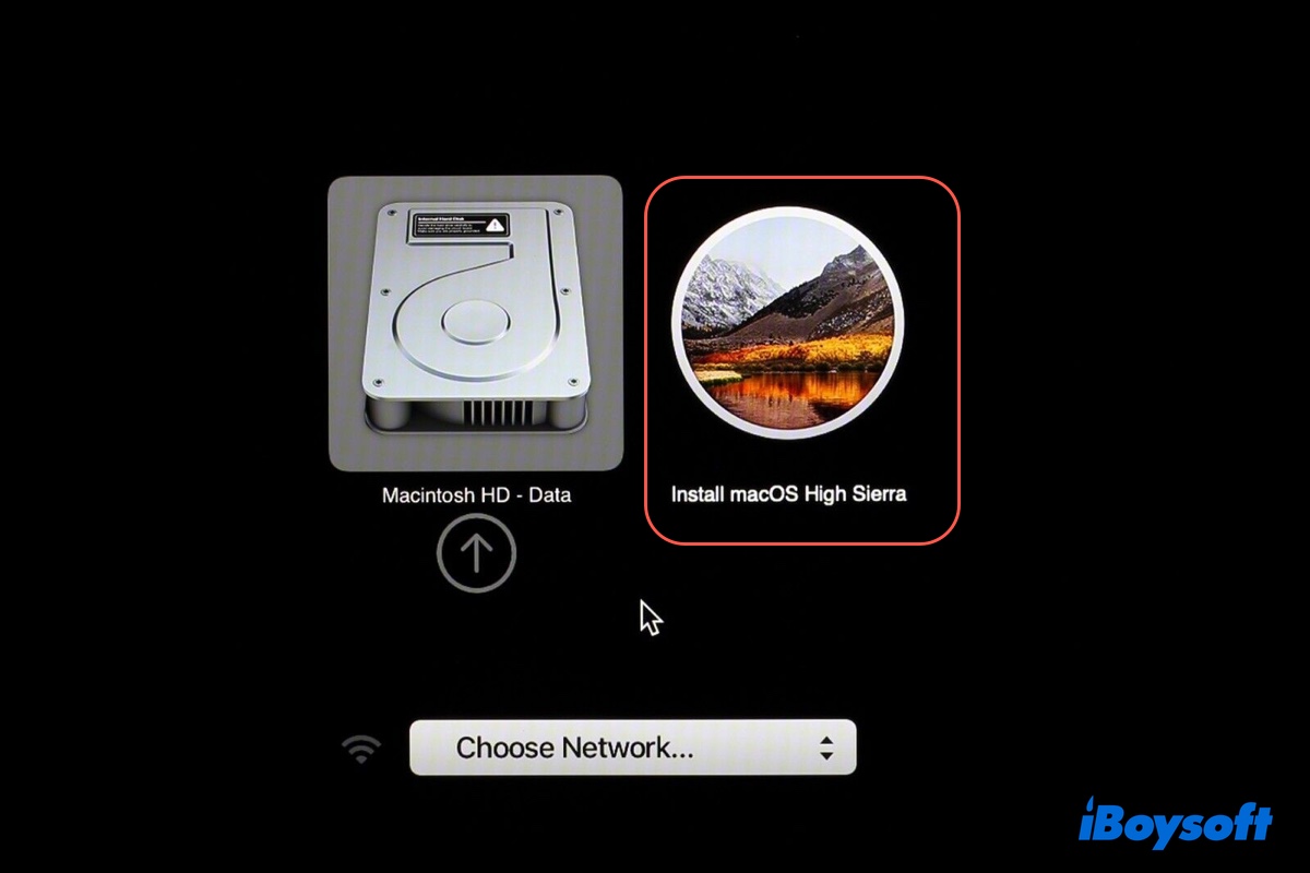 Booting vom macOS High Sierra bootfähigen USB-Installer