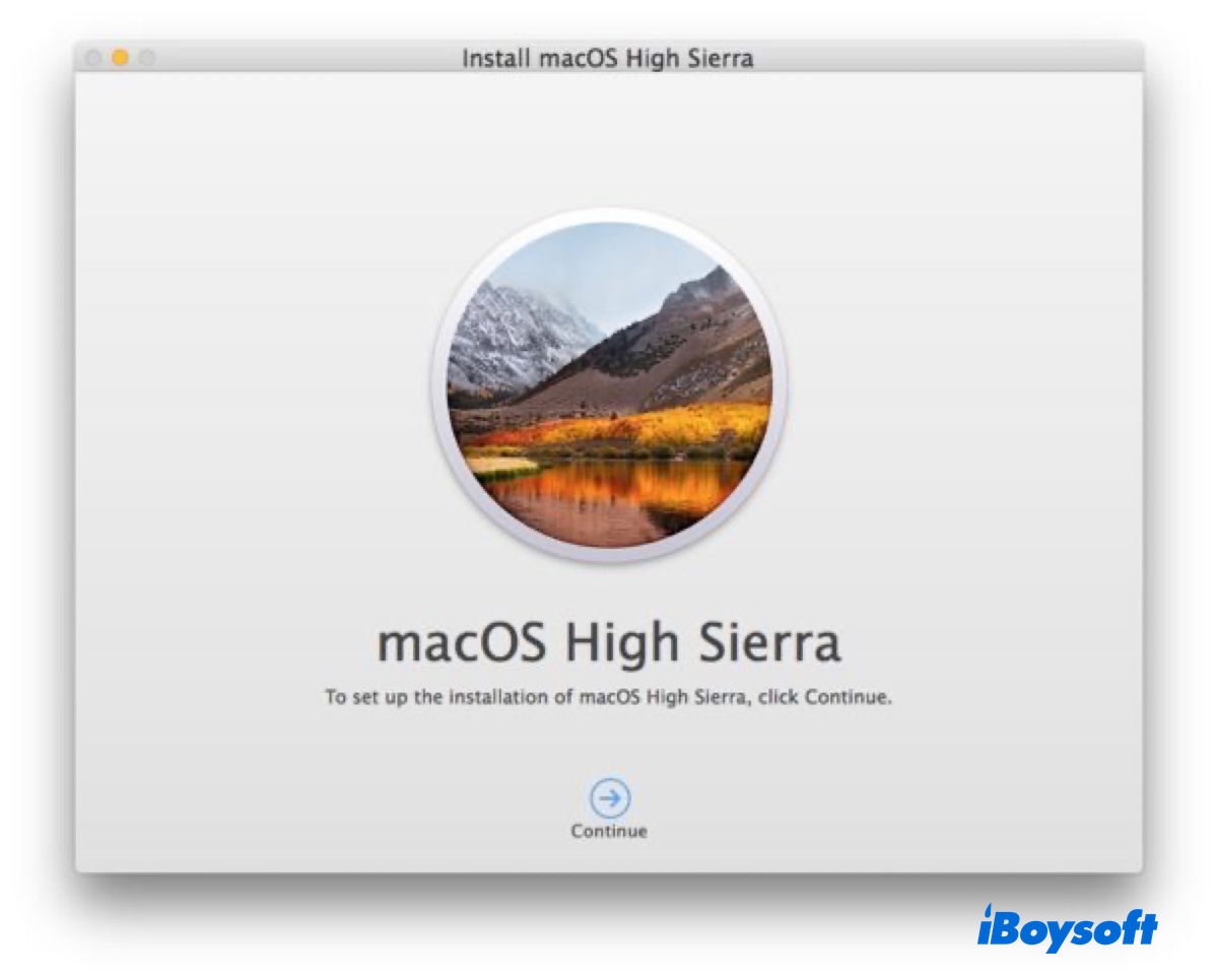 Téléchargement de macOS High Sierra DMG