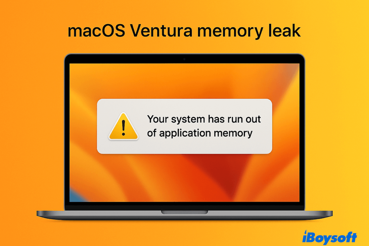 How to fix macOS Ventura memory leak