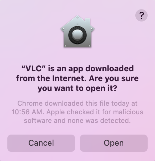 MacでVLCメディアプレーヤーを開く