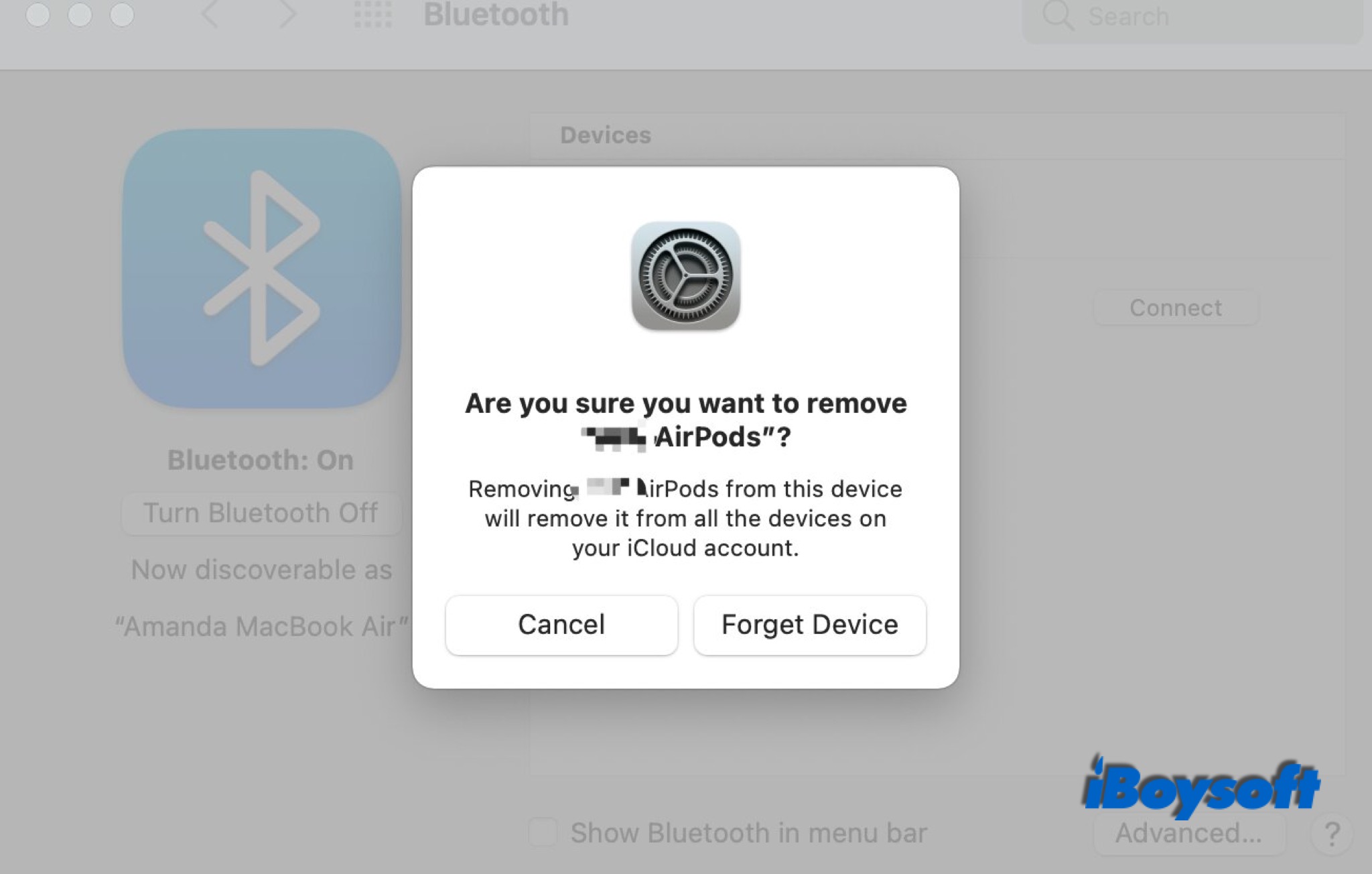 unpair bluetooth devices on Mac