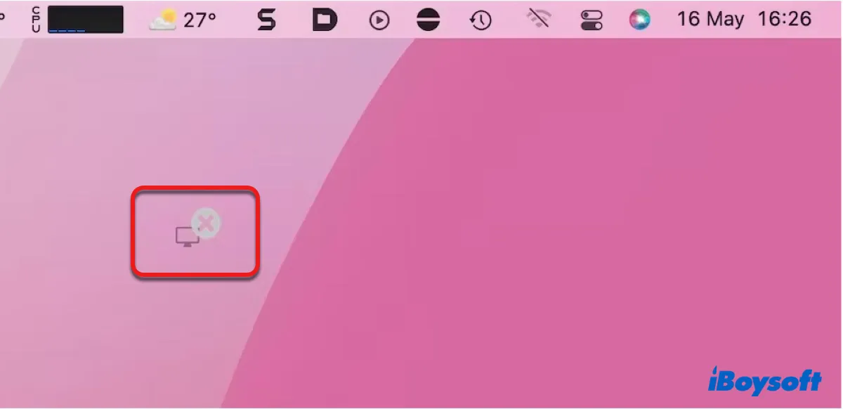 Click the cross icon to remove Spotlight from Mac