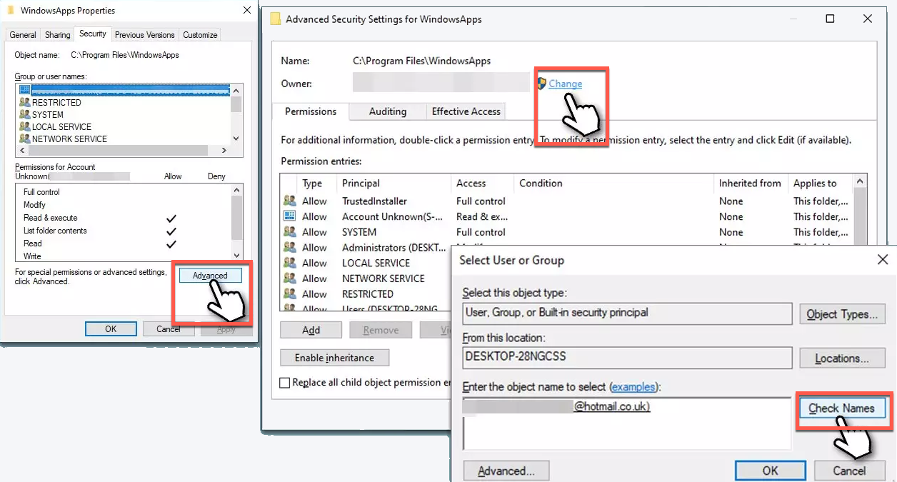 Solve The installer has insufficient privileges to access this directory