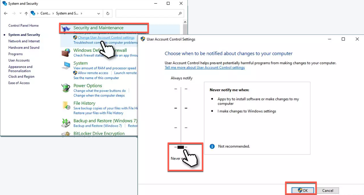 Solve The installer has insufficient privileges to access this directory
