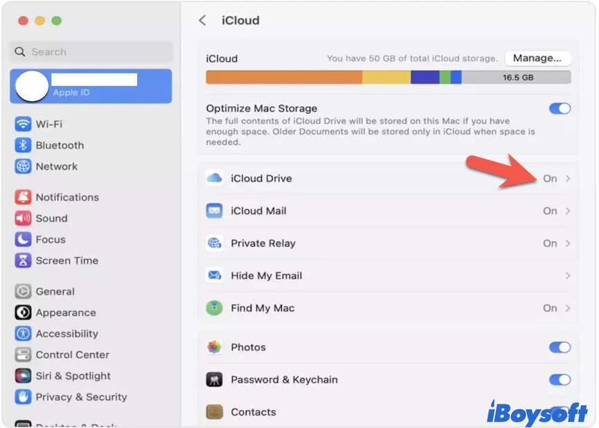 reset iCloud drive settings on Mac
